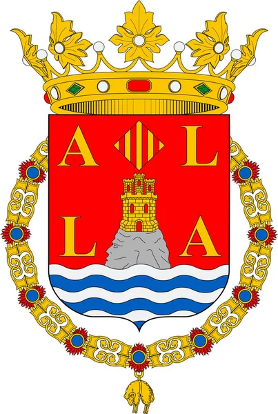 アリカンテ市の紋章付き外衣 スペイン — ストック写真