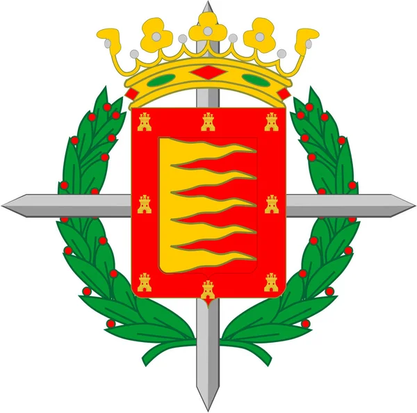 Das Wappen Der Stadt Valladolid Spanien — Stockfoto