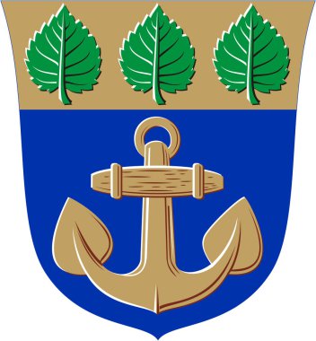 Arması Mariehamn şehir. Adaları arazi