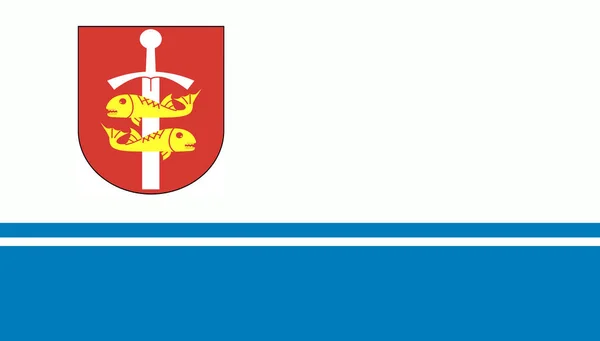 Bandeira Gdynia Polónia — Fotografia de Stock