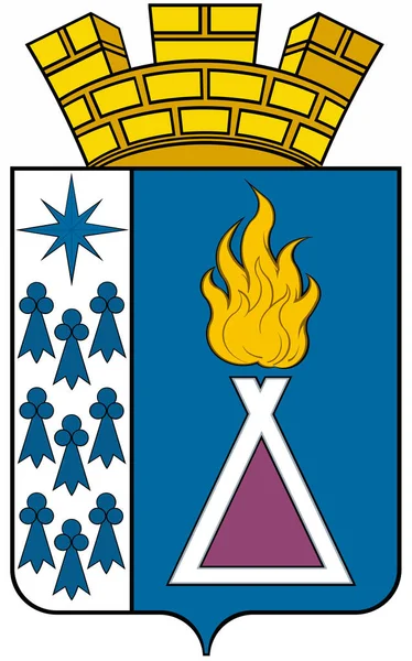 Das Wappen Der Urbanen Siedlung Urengoj Autonomer Bezirk Jamalo Nenez — Stockfoto