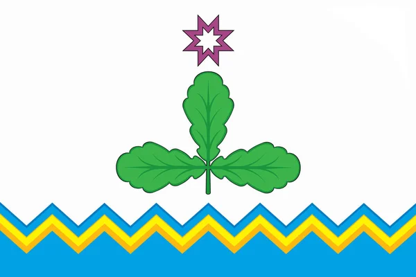 Flaga Cheboksary Regionu Czuwaszji — Zdjęcie stockowe