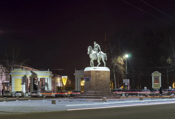Ryazan Place Cathédrale Monument Prince Oleg Ryazansky Russie Janvier 2019 — Photo