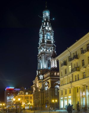 Epiphany Katedrali kazan çan kulesi. Rusya Ekim 2018