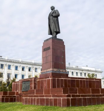 Kazan. Anıt V.İ Lenin. Rusya Ekim 2018