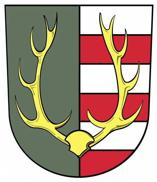 Herb Miasta Zhelezna Ruda Czeski — Zdjęcie stockowe