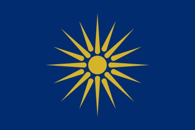 Makedonya bayrağı. Yunanistan