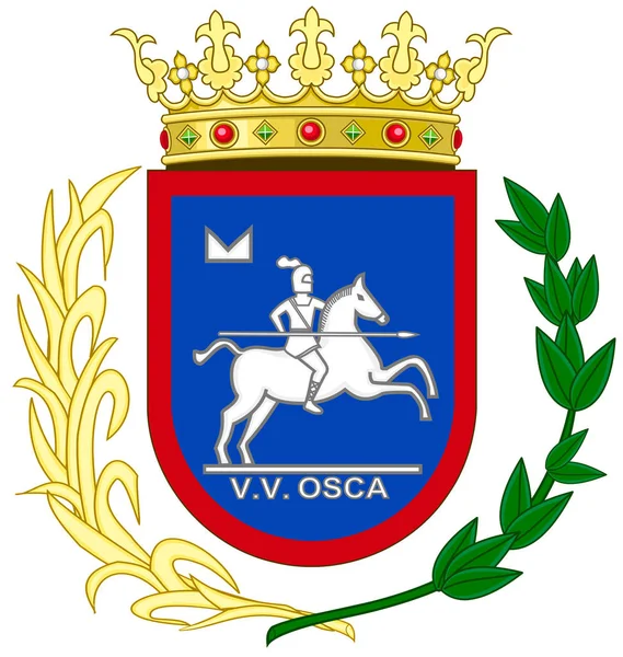 Das Wappen Der Stadt Huesca Spanien — Stockfoto