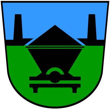 Trbovle kasabasının arması. Slovenya