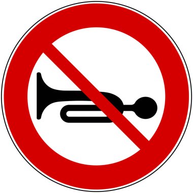 Zil cihazlarının kullanımı yasaktır. Yasak işareti. Türkiye