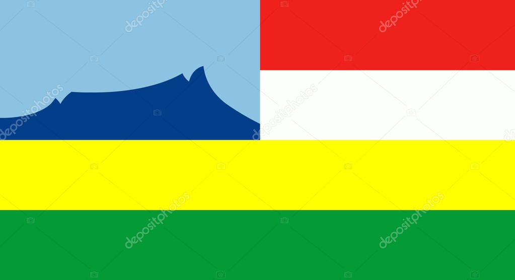 Flag of Kota Kinabalu. Malaysia