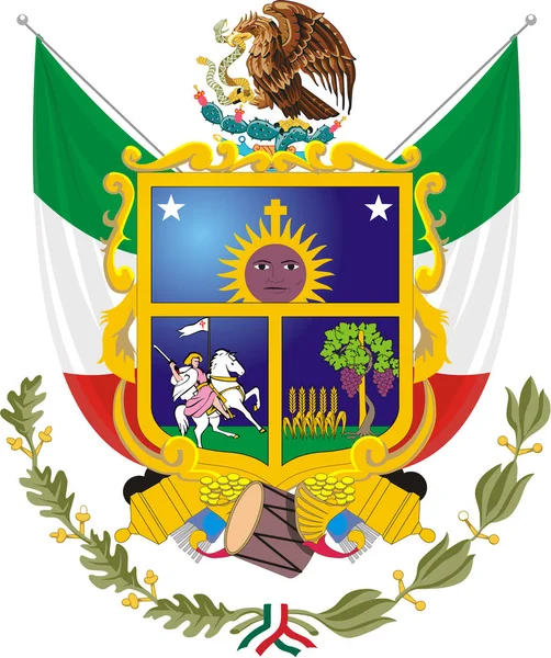 Staat Embleem Van Queretaro Mexico — Stockfoto