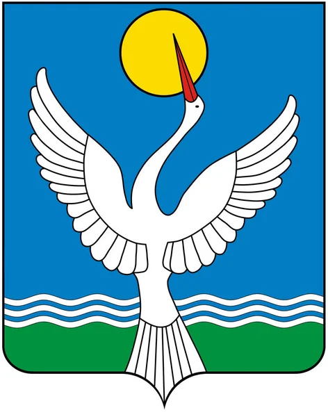 チシュミンスキー地区の紋章 バシコルトスタン共和国ロシア — ストック写真