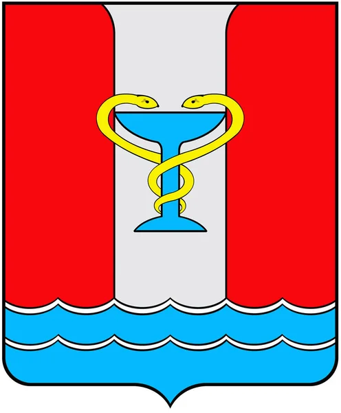 The coat of arms of the town of Volginsky. Vladimir region. Russia