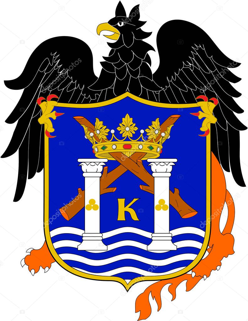 Coat of arms of the city of Trujillo. Peru