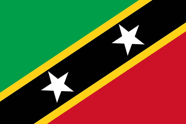 Bandiera Della Federazione Saint Kitts Nevis — Foto Stock