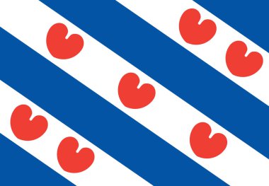 Friesland eyaletinin bayrağı. Hollanda