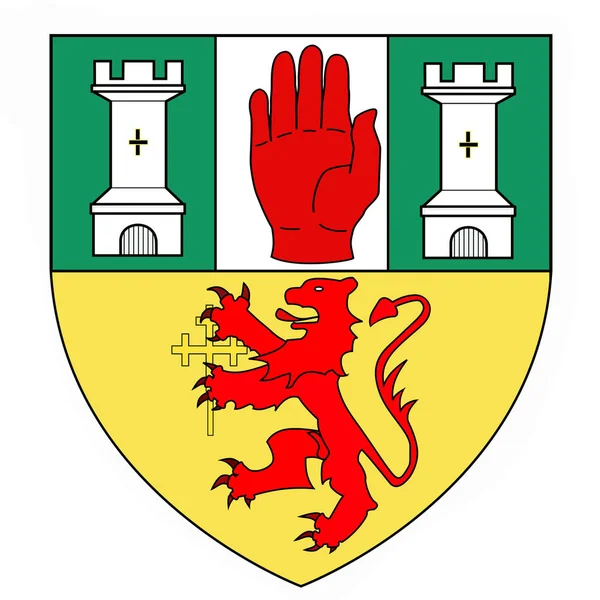 Herb Powiatu Antrim Irlandia — Zdjęcie stockowe