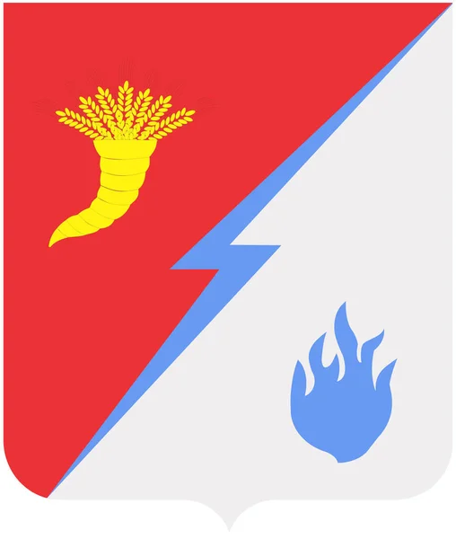 Escudo Armas Del Distrito Izobilnensky Región Stavropol Rusia —  Fotos de Stock