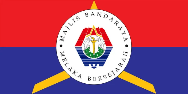 Bandera Malaca País Malasia —  Fotos de Stock