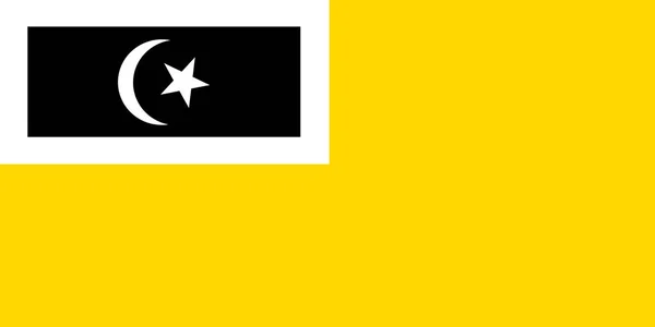 クアラ テレンガヌの国旗 マレーシア — ストック写真