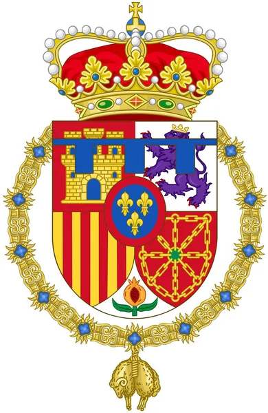 Coat Arms Prince Asturias — Stock Photo, Image