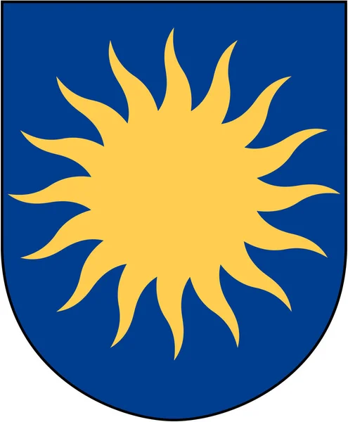Герб Муніципалітету Сольна Швеція — стокове фото