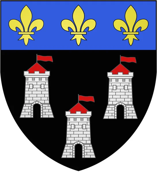 Coat Arms City Tours France — Stock Photo, Image