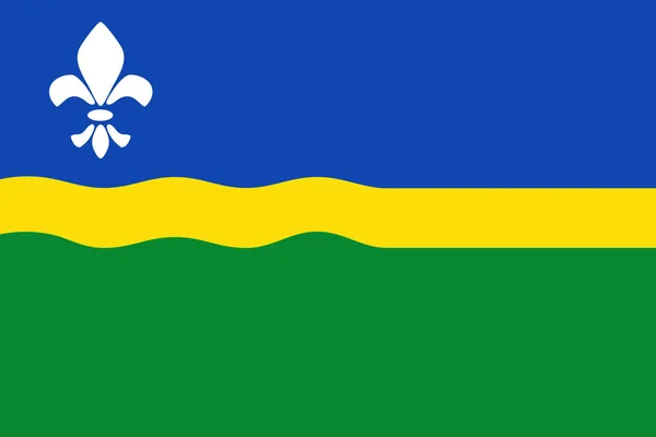 Vlag Van Provincie Flevoland Nederland — Stockfoto