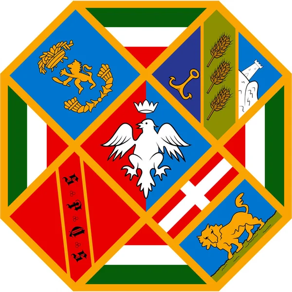 Herb Regionu Lacjum Włochy — Zdjęcie stockowe