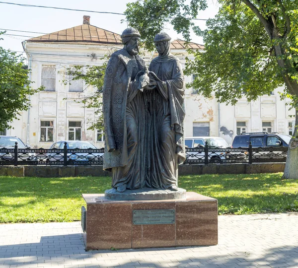 Emlékmű Hűséges Péter Fevronia Murom Tula Város Oroszország Augusztus 2019 — Stock Fotó