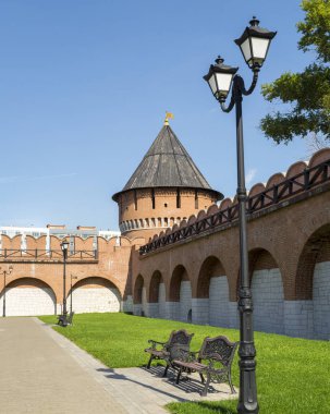 Tula Kremlin Tainitskaya (Ivanovo) kulesi. Tula. Rusya. Ağustos 2019