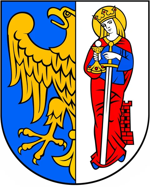 Escudo Armas Ciudad Ruda Slaska Polonia —  Fotos de Stock