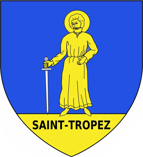 Vapensköld Från Saint Tropez Kommun Frankrike — Stockfoto