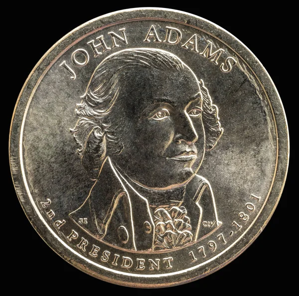 Dollar Coin 2Nd President United States America — Stock Photo, Image