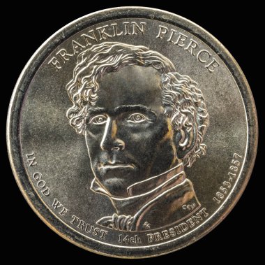 1 dolar. Amerika Birleşik Devletleri 'nin 14. Başkanı