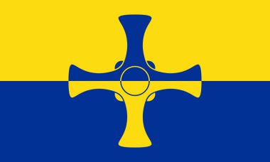 Durham ilçesinin bayrağı. İngiltere