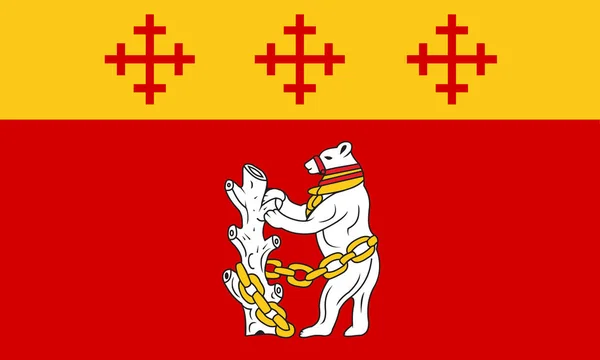 Σημαία Του Warwickshire County Αγγλία — Φωτογραφία Αρχείου