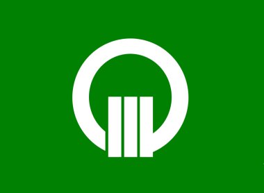    Matsukawa yerleşiminin bayrağı. Nagano Bölgesi. Japonya