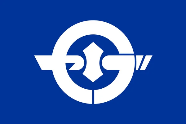 Σημαία Του Χωριού Obuse Νομός Ναγκάνο Ιαπωνία — Φωτογραφία Αρχείου