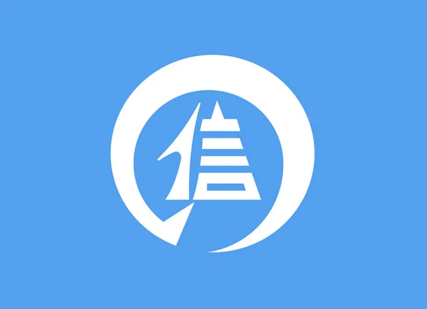 Σημαία Του Χωριού Σινάνο Νομός Ναγκάνο Ιαπωνία — Φωτογραφία Αρχείου