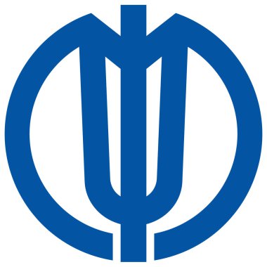 Nakatsugawa şehrinin arması. Gifu Bölgesi. Japonya