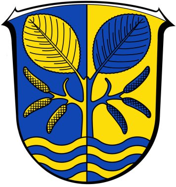 Erlensee şehrinin arması. Almanya