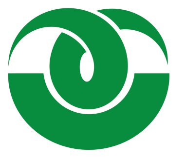 Matsuzaki köyünün arması. Shizuoka Bölgesi. Japonya