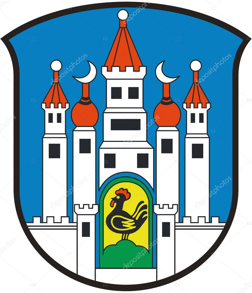 Coat of arms of the city of Meiningen. Germany
