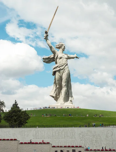 Volgograd Memorial Komplex Motherland Samtal Skulptör Evgeny Vuchetich Ryssland Augusti — Stockfoto