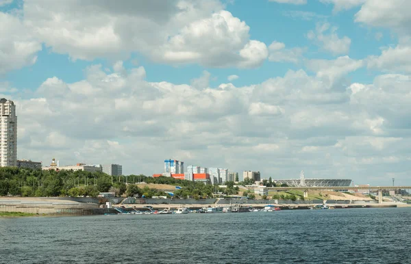 Vue Sur Ville Volgograd Stade Football Volgograd Arena Russie Août — Photo