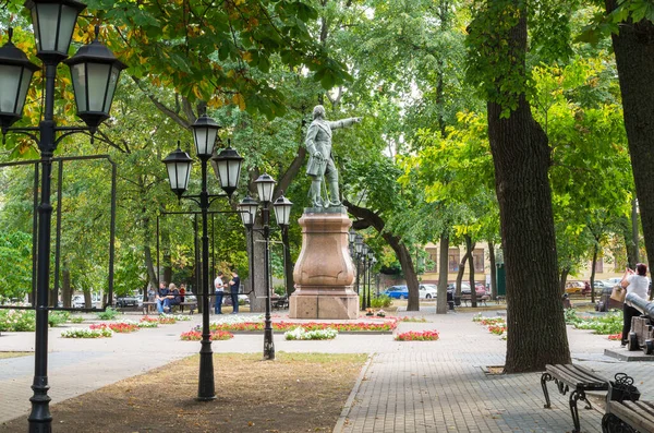 Monument Pierre Grand Voronej Russie Septembre 2020 — Photo