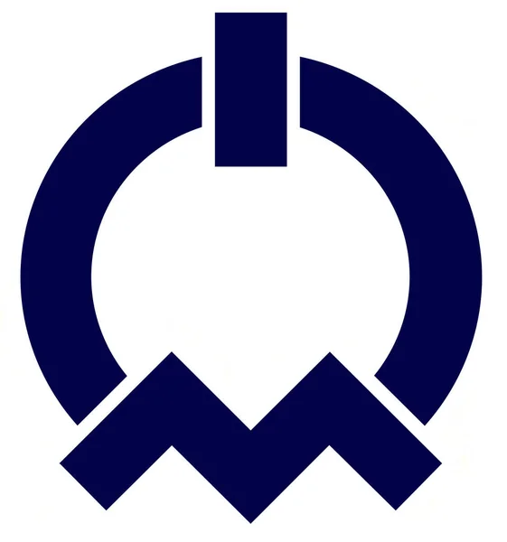 Escudo Armas Del Pueblo Tadaoka Prefectura Osaka Japón —  Fotos de Stock