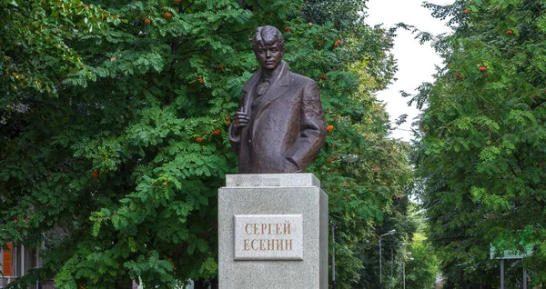 Este Voronyezs Költő Sergei Yesenin Emlékműve Szobrász Bichukov — Stock Fotó